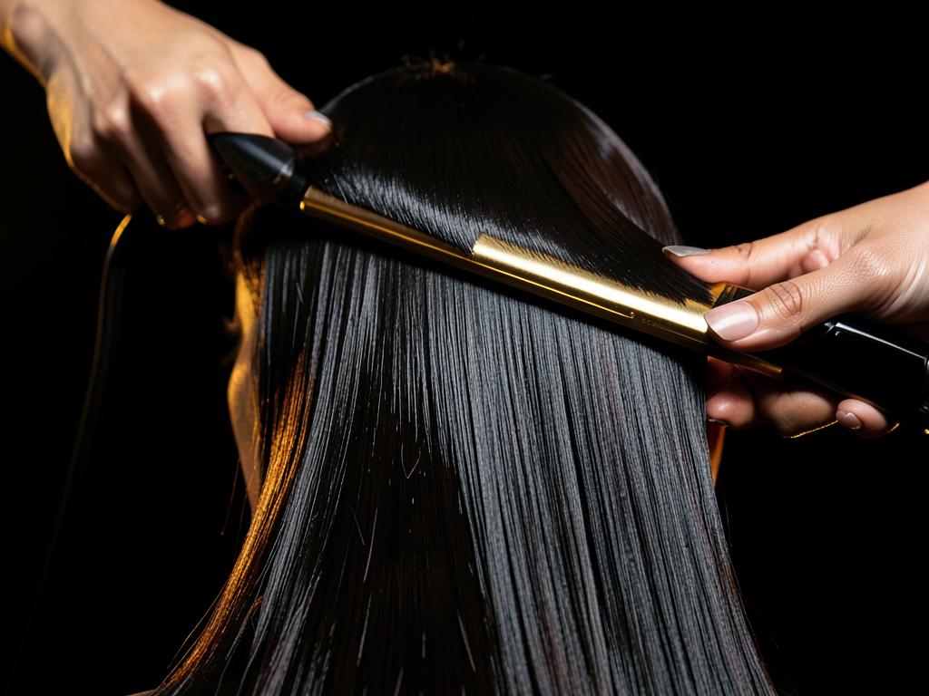Keratin hair smoothing treatment
